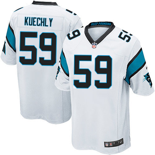 Youth Elite Luke Kuechly Nike Jersey White Road - #59 NFL Carolina Panthers